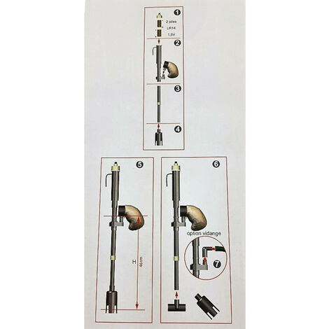 Aspirateur à piles télescopique 46 cm, pour aquarium - zolux