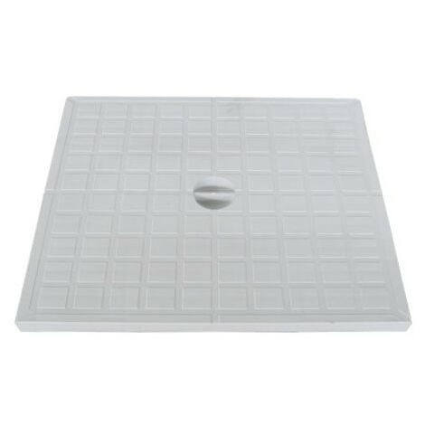 30 par 30 cm couvercle piéton plein pour regard évacuation PVC plat - jardiboutique