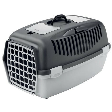 Cage gulliver 3, gris, taille 40 x 61 x 38 cm, transport pour chien max 12 kg - animallparadise
