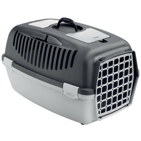 Cage gulliver 3, gris, taille 40 x 61 x 38 cm, transport pour chien max 12 kg - animallparadise