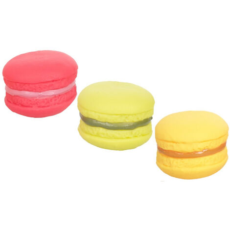 3 Macarons ø 7 cm, en plastique Jouet pour chien - animallparadise (1/5)