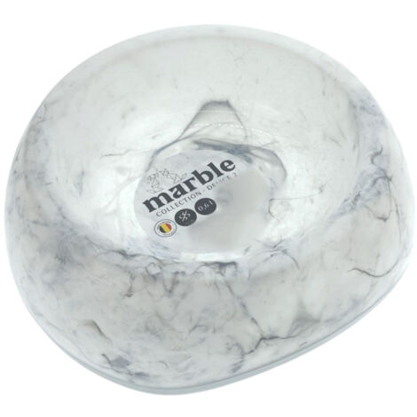Ecuelle blanche marbré 0.6 litres ø 21 cm pour chat et chien - animallparadise (1/5)
