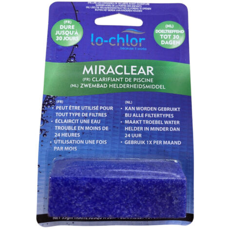 Miraclear cube 35g- clarifiant piscine spa - LO-CHLOR