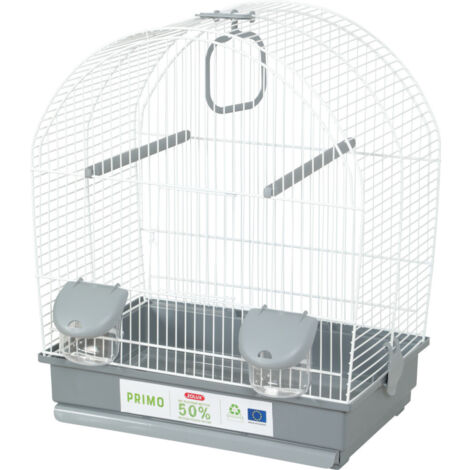 Cage Chloé 40, grise, 41 x 25.5 x 48 cm, pour oiseaux - animallparadise