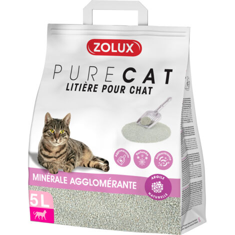 Litière minérale agglomérante parfumé 5 Litres soit 4.34 kg pour chat - zolux