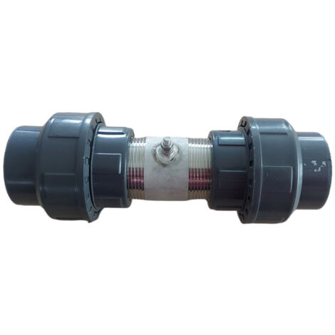 Mise à la terre de piscine inox 316L ø 50 mm – Élimine l'électricité statique – Installation facile avec manchons PVC – Garantie 10 ans