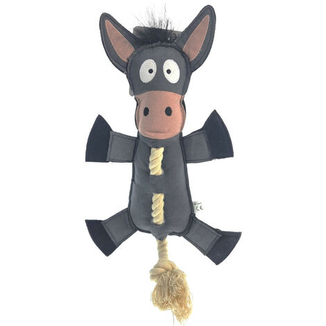 Jouet ÂNE gris avec corde 40 cm pour chien - Flamingo (1/3)