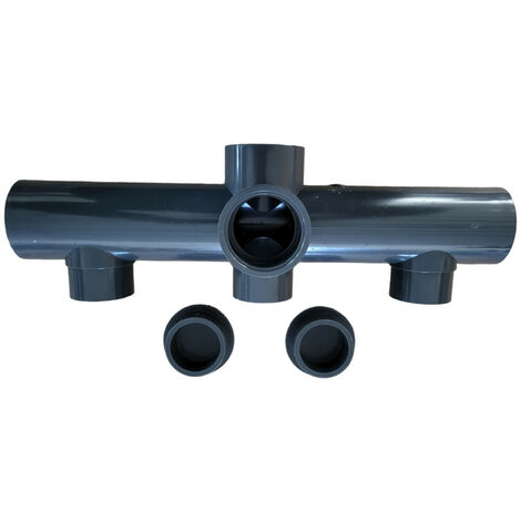 Collecteur PVC Piscine a Coller Ø 50 mm - 5 Sortie - 1 entrée - jardiboutique (1/4)