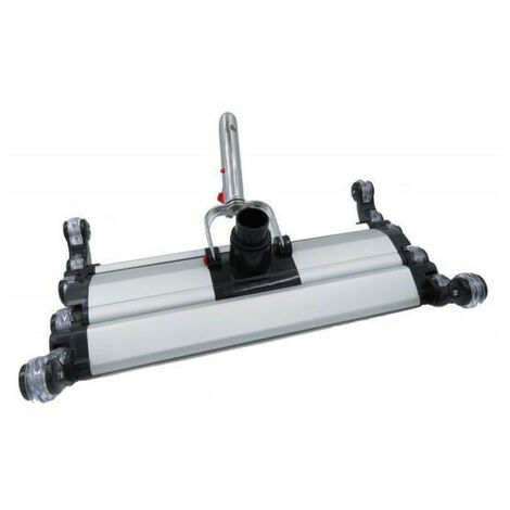 Balai aspirateur articulé 45 cm pour fond de piscine – Aluminium – Roues antidérapantes en acier inoxydable – Compatible tuyaux 38/50mm – Jardiboutique (1/4)