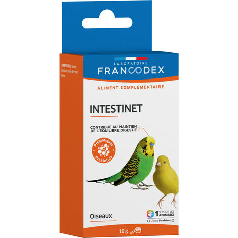Intestinet maintient l'équilibre digestif 10 g pour oiseaux - Francodex