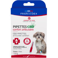 3 Pipettes C B D Confort Articulaire pour chien de moins de 20 kg - Francodex