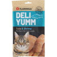 Friandises Deli Yumm Pâté avec thon et crevette 5 sticks de 14 g pour chat - Flamingo