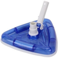 Fitt – Aspirateur de piscine triangulaire avec brosse nylon – Lesté pour nettoyage au fond – Compatible avec piscines à liner – Corps en plastique ABS