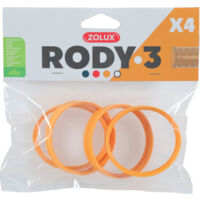 4 anneaux connecteur pour tube Rody couleur banane taille ø 6 cm pour rongeur. - zolux