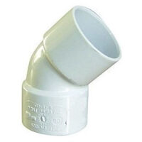 Coude pvc 45° ff ø 40 blanc pour évacuation eau usée - Interplast