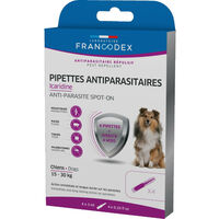 4 Pipettes Antiparasitaires Icaridine pour chien de 15-30 kg - Francodex