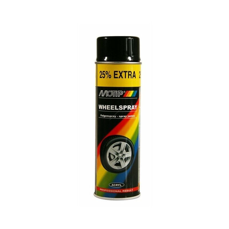 Peinture jantes noir mat, 500ml - Motip