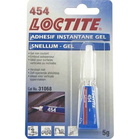 Super Glue Loctite Gel Transparent, Tube, 5 g, Loctite 454 ( Prix pour 1 )