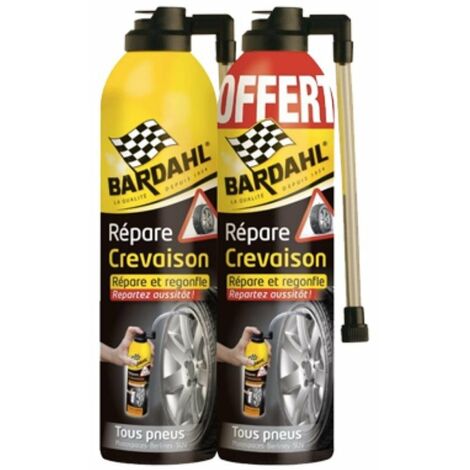 Bardahl – Réparation crevaison pneu 500ml – Regonfle sans démontage – Ne nuit pas au pneu – Pour usage professionnel et sécurité routière