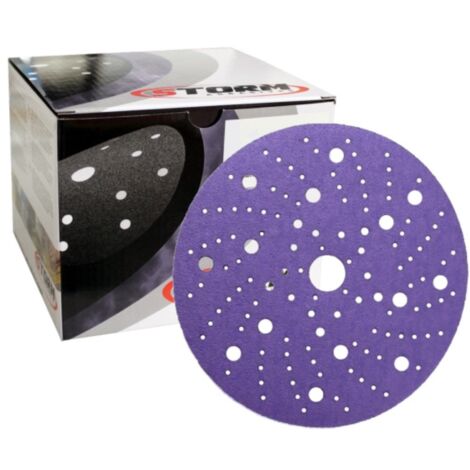 Disques abrasifs velcro CRV céramique Multi-trous Ø150mm grain 800 boite de 100 STORM (1/3)