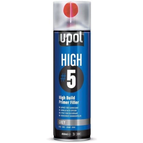 U-POL HIGHG/AL No.5 High Build Grey Primer 450ml