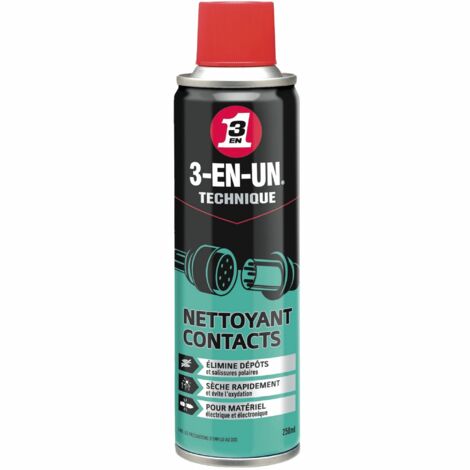 Wd40 Company – Nettoyant contact 3 en 1 250ml – Élimine dépôts gras et oxydes – S'évapore sans résidu – Compatible métaux et plastiques