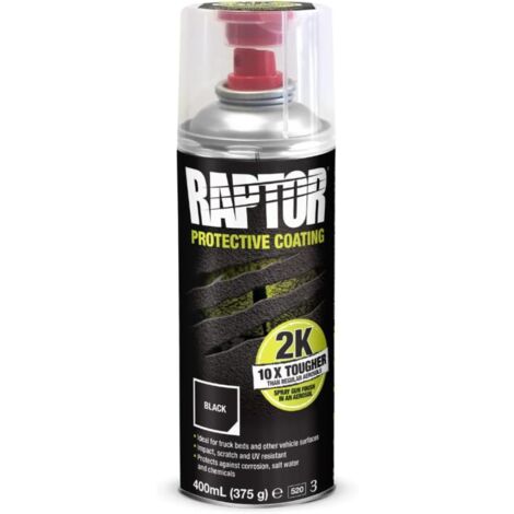 U-POL Raptor Kit De Revêtement Protection - 1 Lot 948 Ml + Durcisseur Noir + Pistolet Standard - Pour Pick-up, Châssis