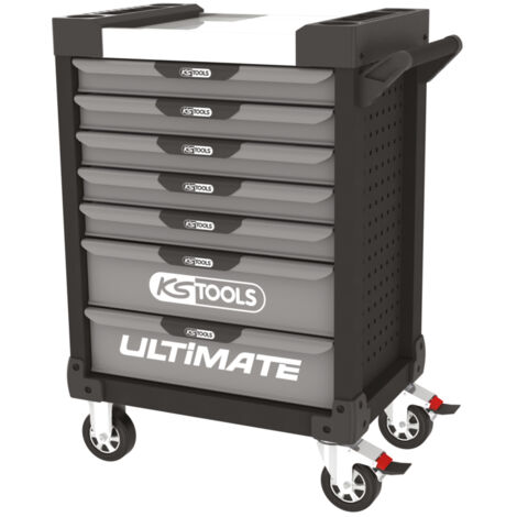 KS Tools - Servante ULTIMATE noire et grise, 7 tiroirs - 816.0007
