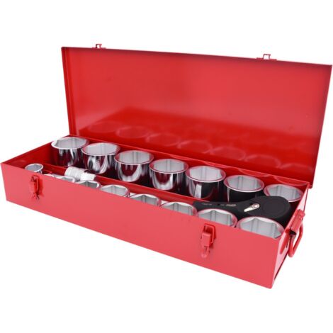 Kstools – Coffret de douilles et accessoires 1'' – 22 pièces – Acier Chrome Vanadium – Angle de reprise 15° – Flank Traction