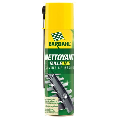 Bardahl – Nettoyant taille haie 250ml – Dissout résidus de résine, huile, goudron – Préserve le tranchant, action immédiate – Aérosol fabriqué en France