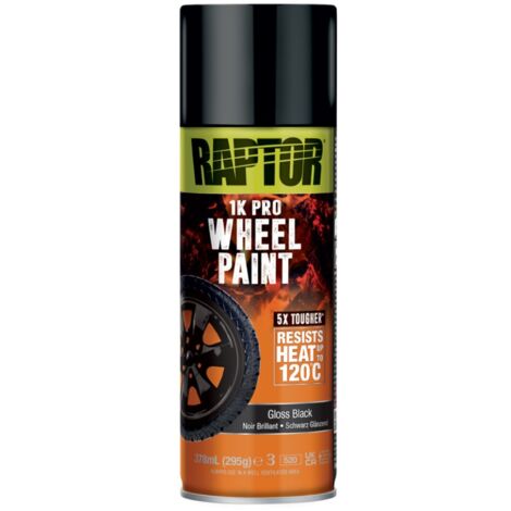 Peinture pour jantes Noir Brillant 378ml Raptor