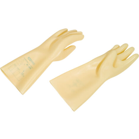 KS Tools - Gants d'électricien en latex naturel beige, classe 0 AZC, T10 - 112.1664