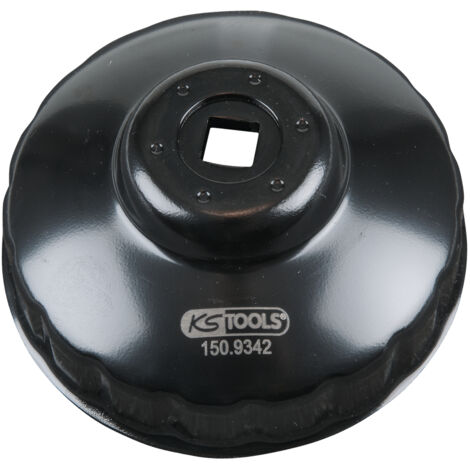 KS Tools - Cloche pour filtre à huile 3/8'', diamètre 86 mm / 18 cannelures - 150.9342