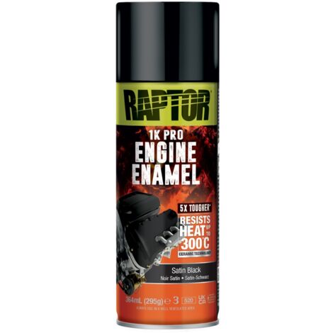 Peinture céramique pour moteur Noir Satiné 364ml Raptor