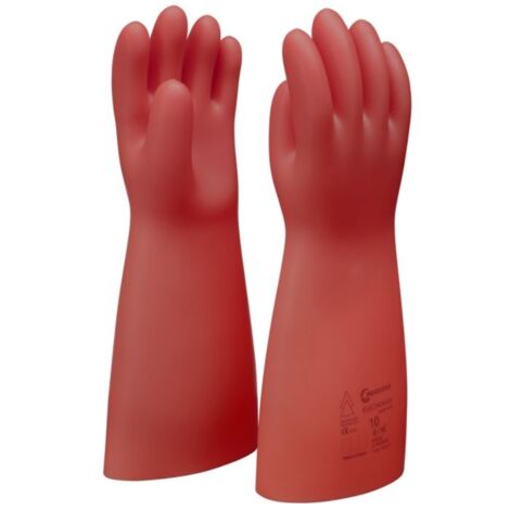 Gants d'électricien en latex naturel rouge, classe 0 AZC, T10 KSTOOLS