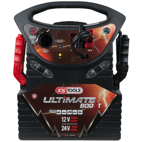 KS Tools - Booster à batterie 12V/24V PL à trolley - 6200A/3100A - 550.1825