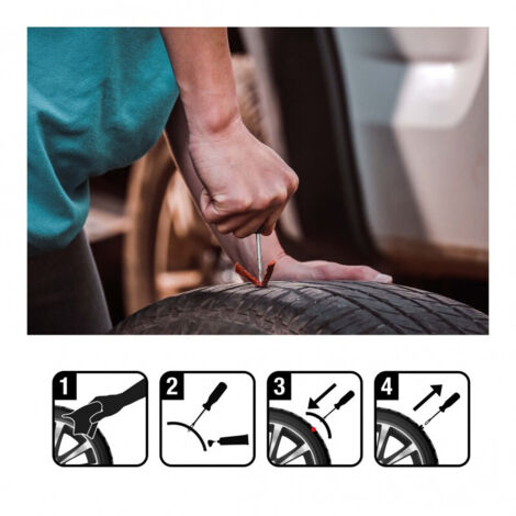 KIt de réparation mèche pneumatique avec outils Quick and Safe (1/4)