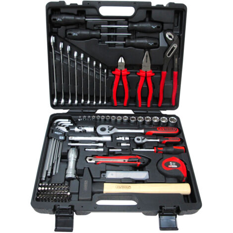 KS Tools - Coffret de douilles 1/4'' - 1/2''- Clés de 8 à 19 mm- - CHROMEmat - 103 pcs - 911.0703