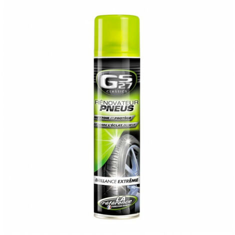 Rénovateur pneus 400 ml – Technologie Titanium – Rénove et protège le caoutchouc – Résultat professionnel facile à appliquer – Gs27