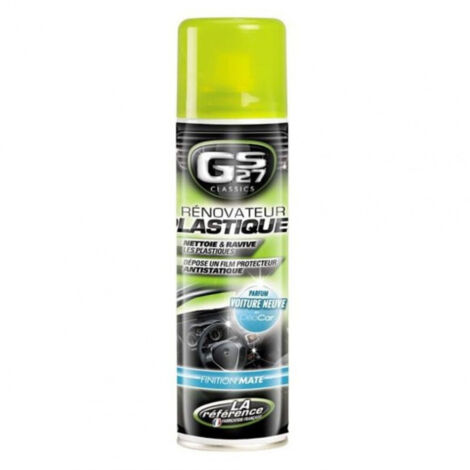 Rénovateur plastiques mat odeur voiture neuve – Rénove et ravive plastiques intérieurs – Protection carrosserie – GS27