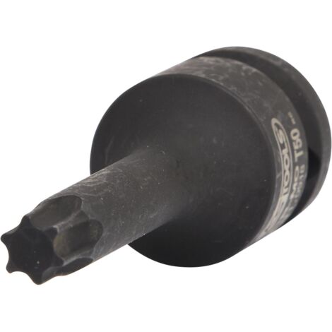 Ks Tools – Douille à chocs Torx longue T50 1/2' – Acier chrome-molybdène – Longueur 78mm – Diamètre 25mm – Normes ISO 1174, DIN 3121