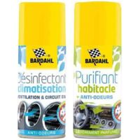 Bardahl – Pack nettoyant climatisation 125ml – Purifiant habitacle – Additif circuit de refroidissement – Nettoyage et purification en un seul produit