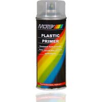 Apprêt d'accroche plastique aérosol 400ml – Sous-couche pour plastiques durs – Adapté pour polyuréthane, PVC, ABS, PS, PA, EPDM, PRV – Motip