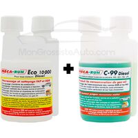 Pack décrassage Mecarun, ECO 10000 Diesel + C99 Diesel, 250ml