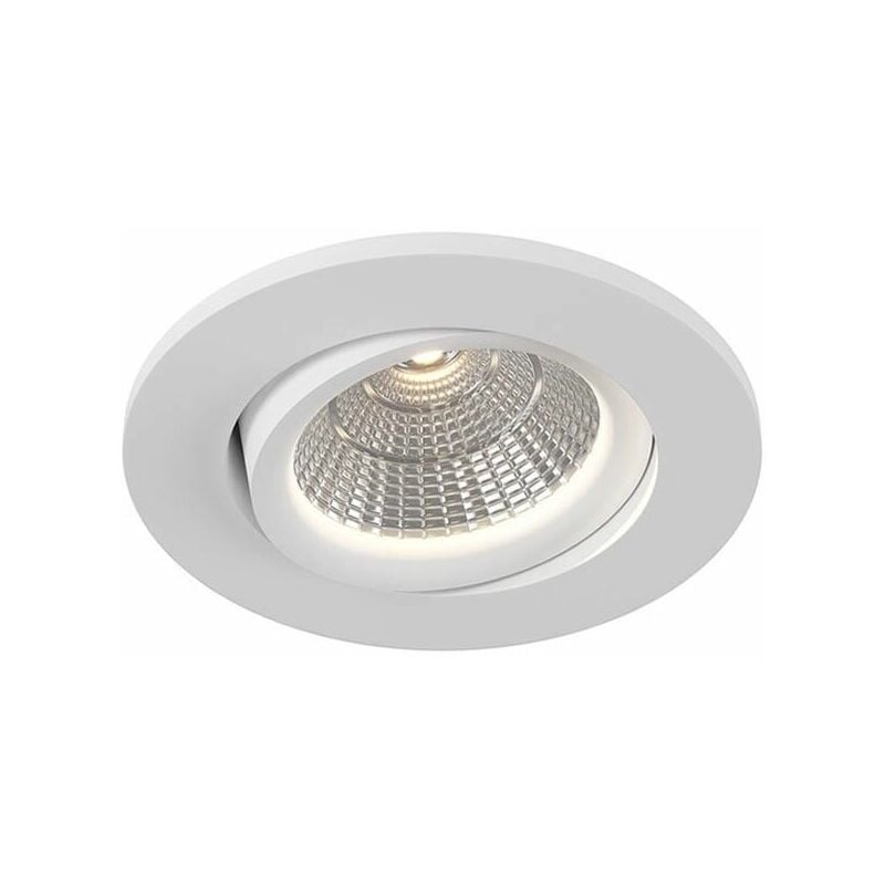 Faretto Led Cob 3 W Luce Naturale 4000k A Incasso Orientabile Bordo Bianco  P-45-bn