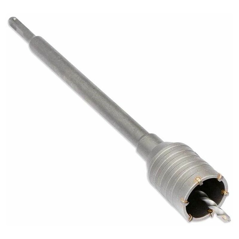 Fresa A Tazza Per Muro 130mm Con Prolunga 65cm – Attacco SDS Plus, Per Trapani, Per Fori In Cemento E Calcestruzzo