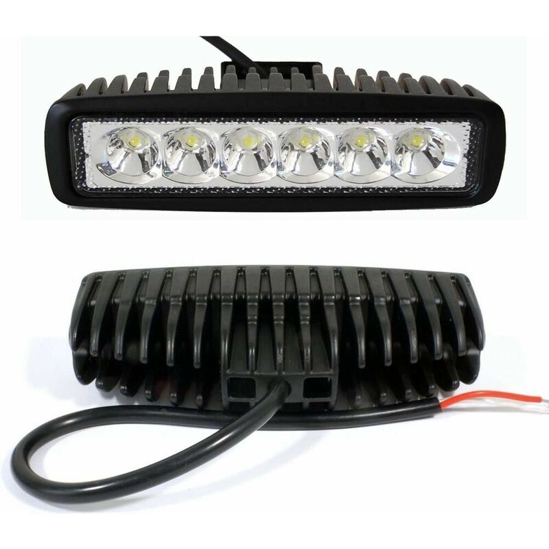 2 x FARO SUPPLEMENTARE PROFONDITA AUTO FUORISTRADA 12V 18W 6 LED