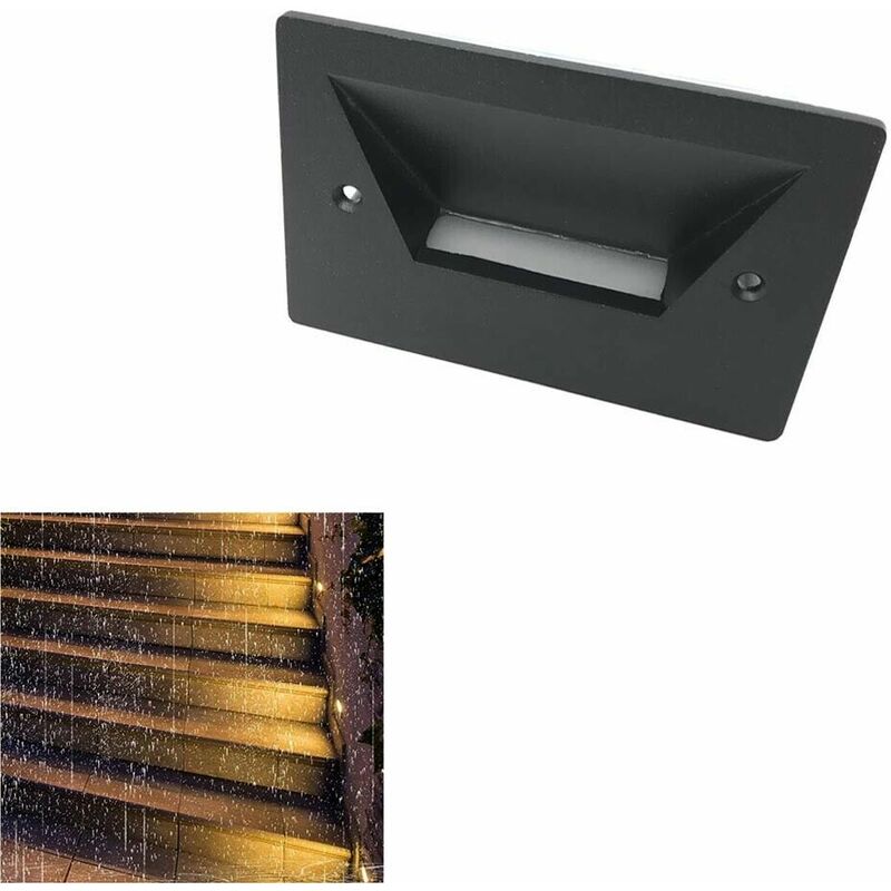 Faretto Led Luce Calda Segnapassi Da Muro Scale Giardino Segnapasso 3 W Es49