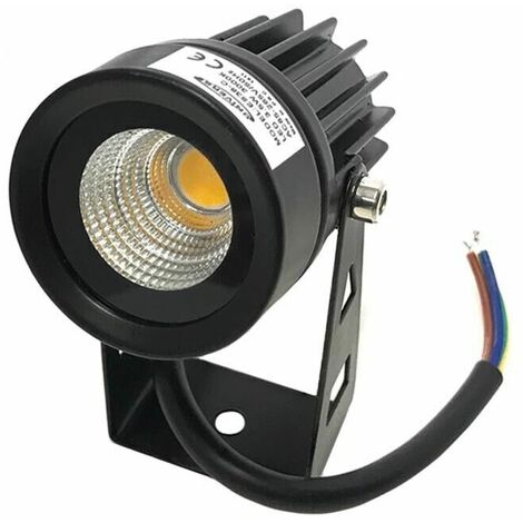 Faretto LED COB Esterno 3.5W Nero Luce Blu - Illuminazione Giardino, Statue, Muri