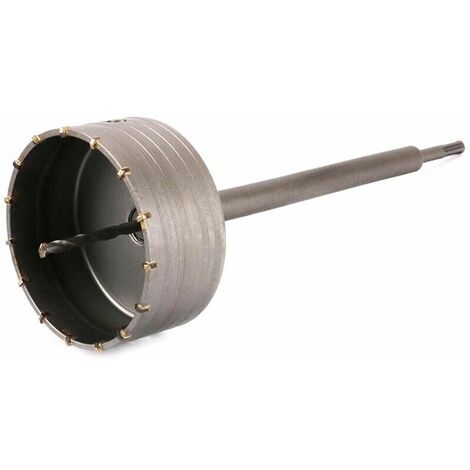 Fresa Per Muro A Tazza Corona 125 Mm Asta 35 Cm Per Trapano Attacco Sds Plus (1/2)